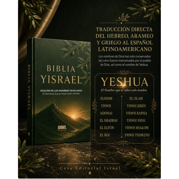 Biblia: Los Nombres revelados El Nombre que es sobre todo nombre. Edición de estudio, letra grande, más de 800 paginas.