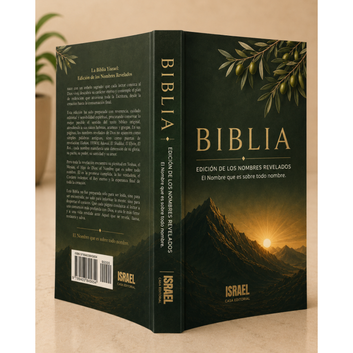 Biblia: Los Nombres revelados El Nombre que es sobre todo nombre. Edición de estudio, letra grande, más de 800 paginas.