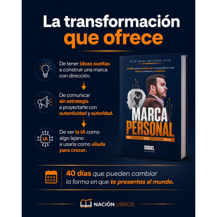 Libro Marca Personal: del Propósito a la Revolución de la IA (Inteligencia Artificial) | Nación Libros
